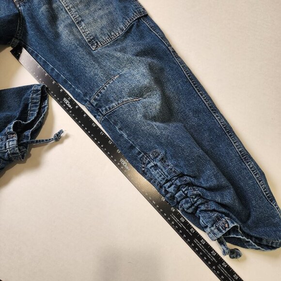 Free People We The Free Oasis Crop Jeans 28 Blue Denim Utility 89652655 - Picture 6 of 8